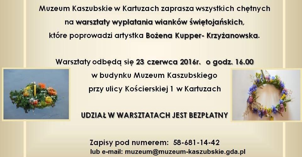 Muzeum Kaszubskie: wyplatanie wianków