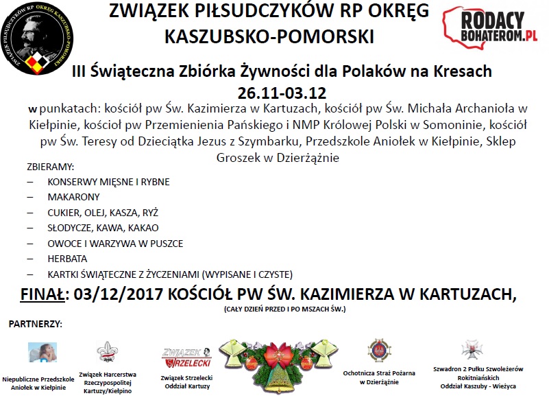 III Świąteczna Zbiórka Żywności dla Polaków na Kresach Wschodnich