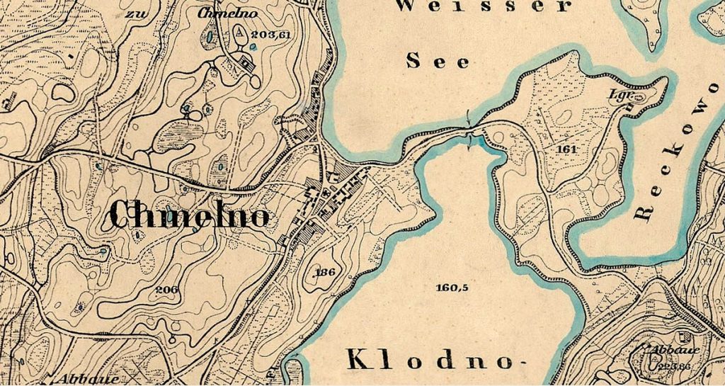 Chmielno na mapie z 1906 roku
