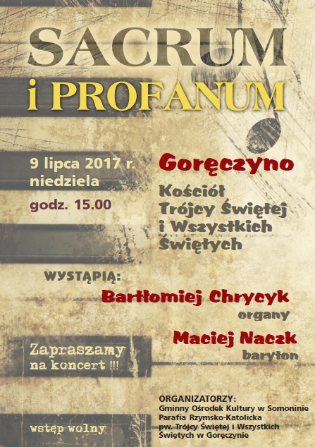 Koncert Sacrum i Profanum w Goręczynie