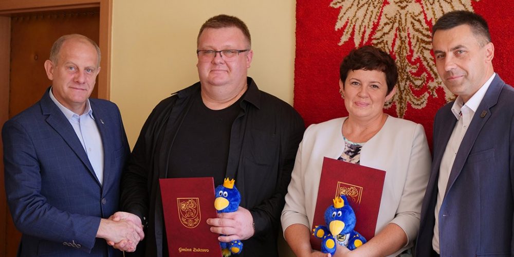 Nowi dyrektorzy szkół w gminie Żukowo - Przemysław Czachorowski i Magdalena Zawistowska fot. UG w Żukowie