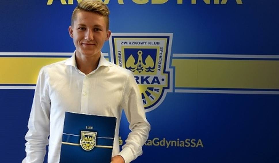 Mateusz Młyński tuż po debiucie w Ekstraklasie podpisał kontrakt z Arką Gdynia fot. Arka Gdynia