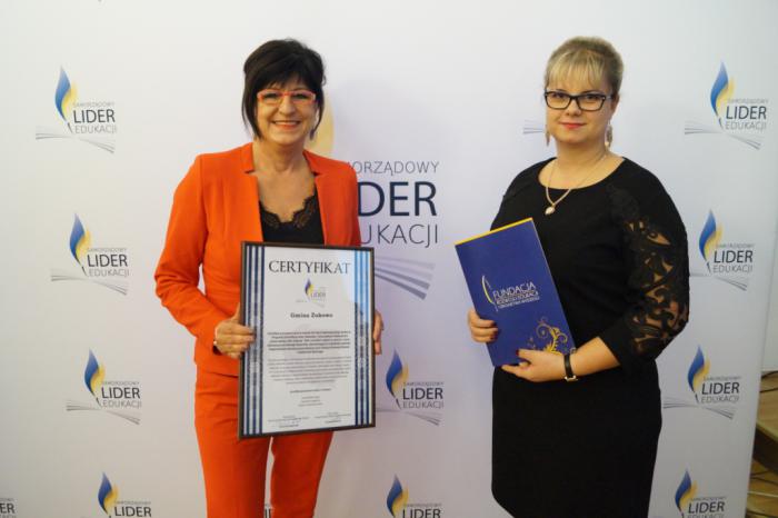 Certyfikat „Samorządowy Lider Edukacji” dla gminy Żukowo