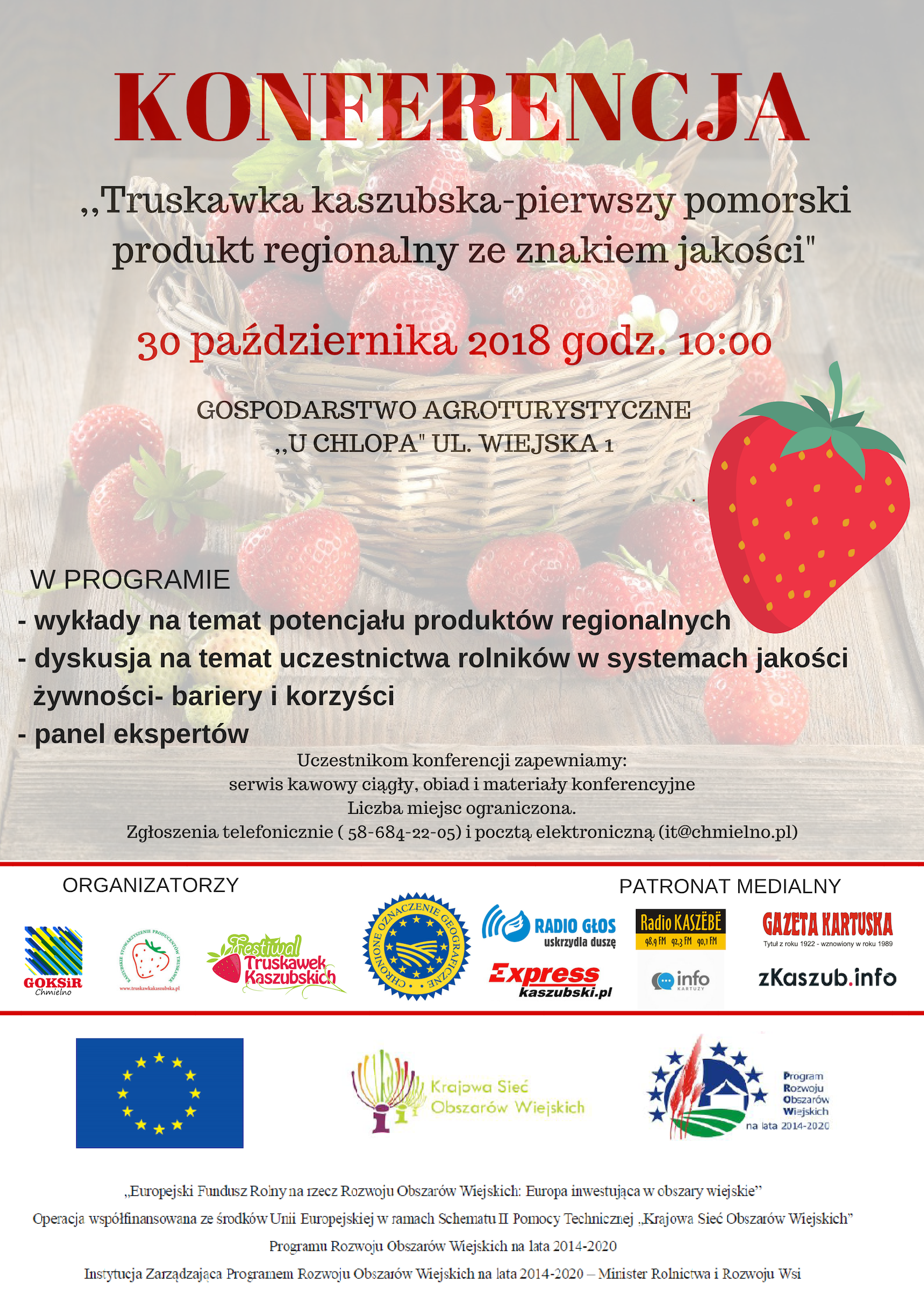 Konferencja "Truskawka kaszubska- pierwszy pomorski produkt regionalny ze znakiem jakości"