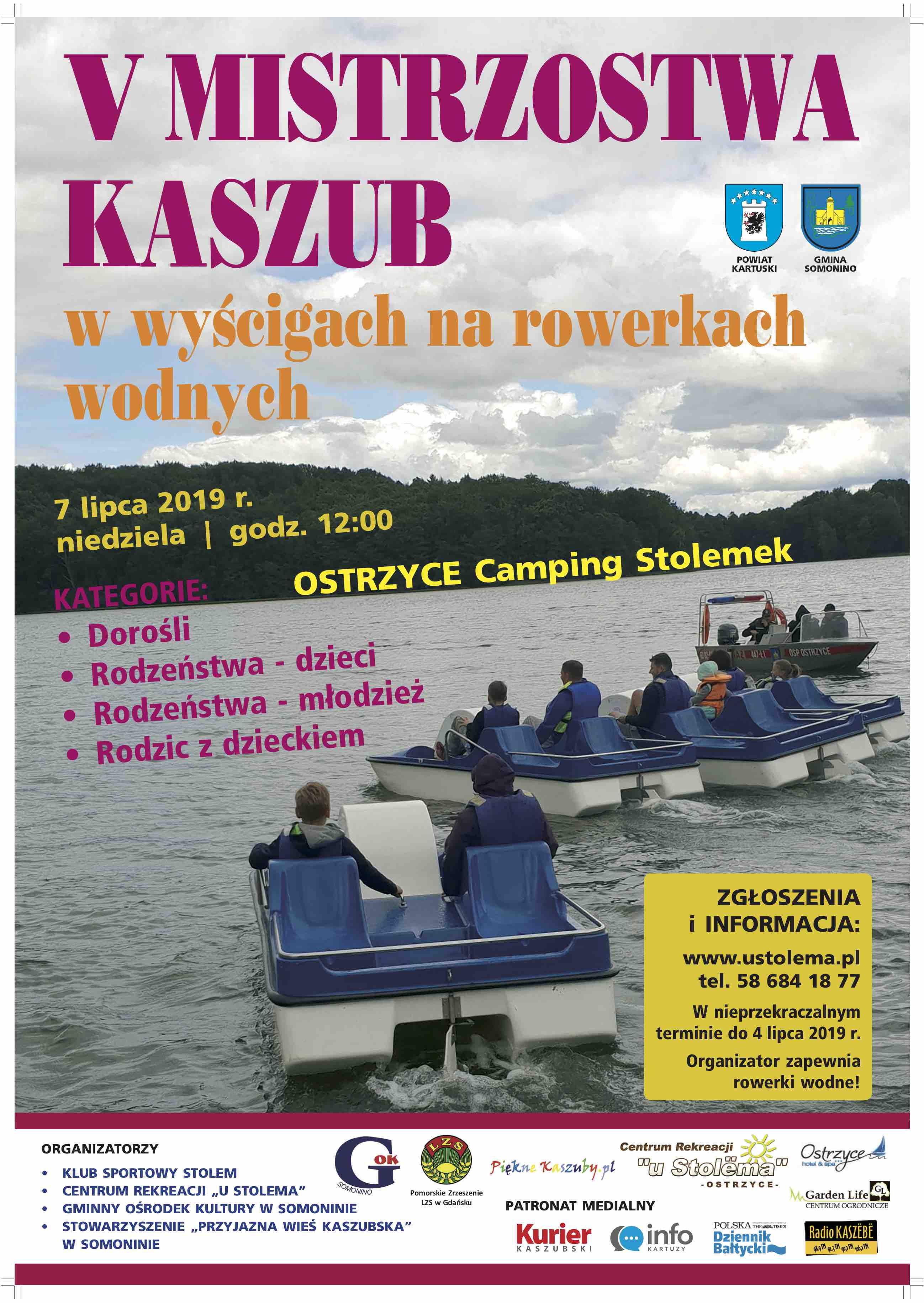 Mistrzostwa Kaszub  w wyścigach na rowerkach wodnych 2019 - Ostrzyce