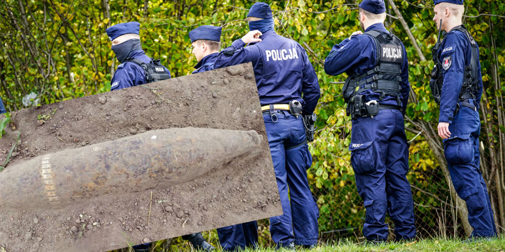 Znaleziono pociski moździerzowe przy drodze w pobliżu Kobysewa